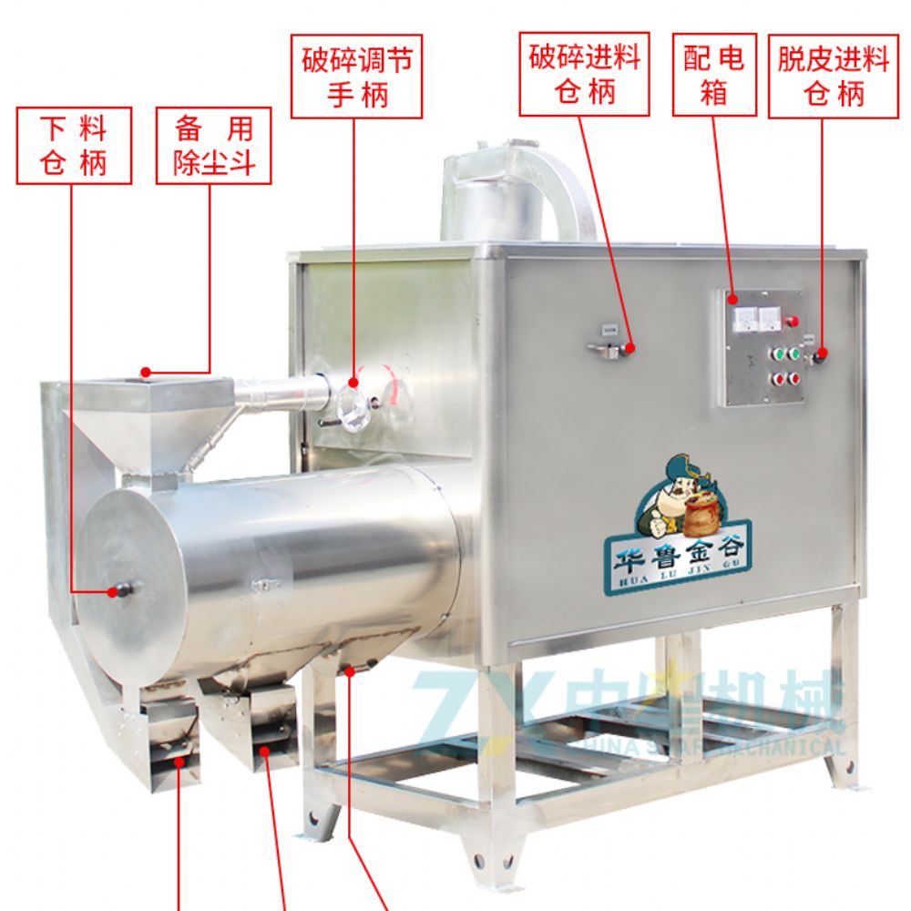 不銹鋼玉米脫皮制糝一體機(jī)