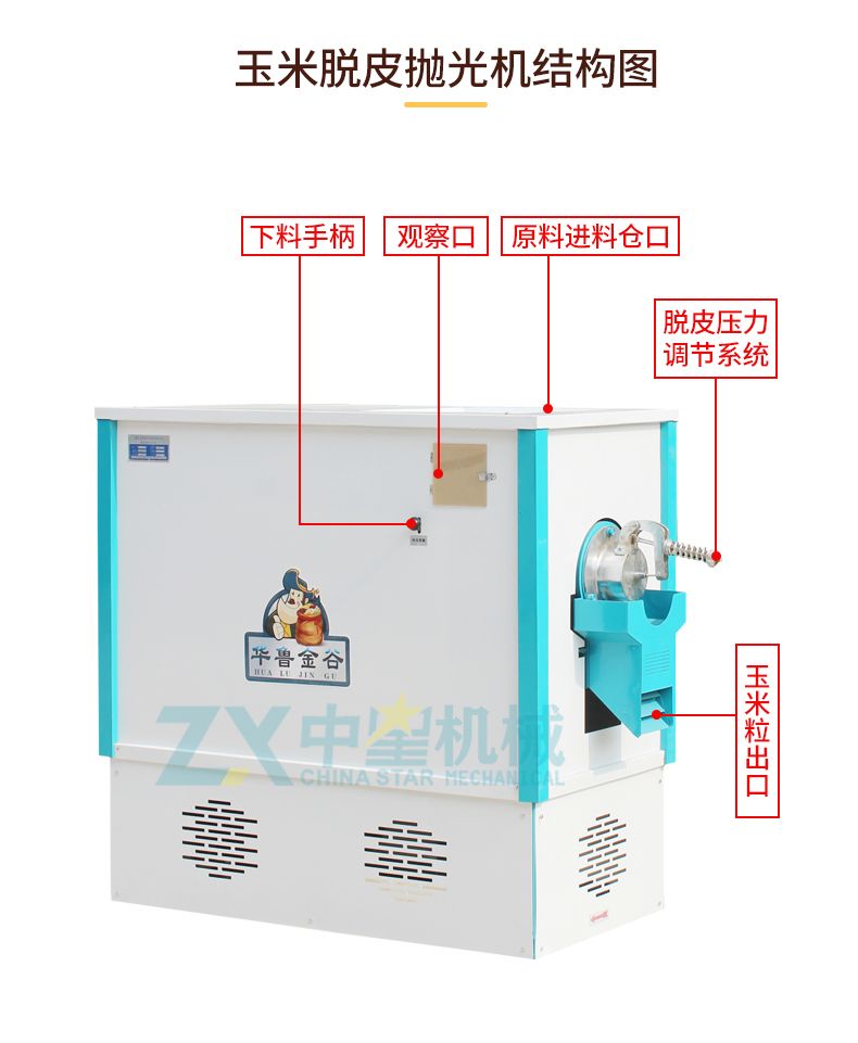 ZX-80玉米脫皮拋光機(jī)